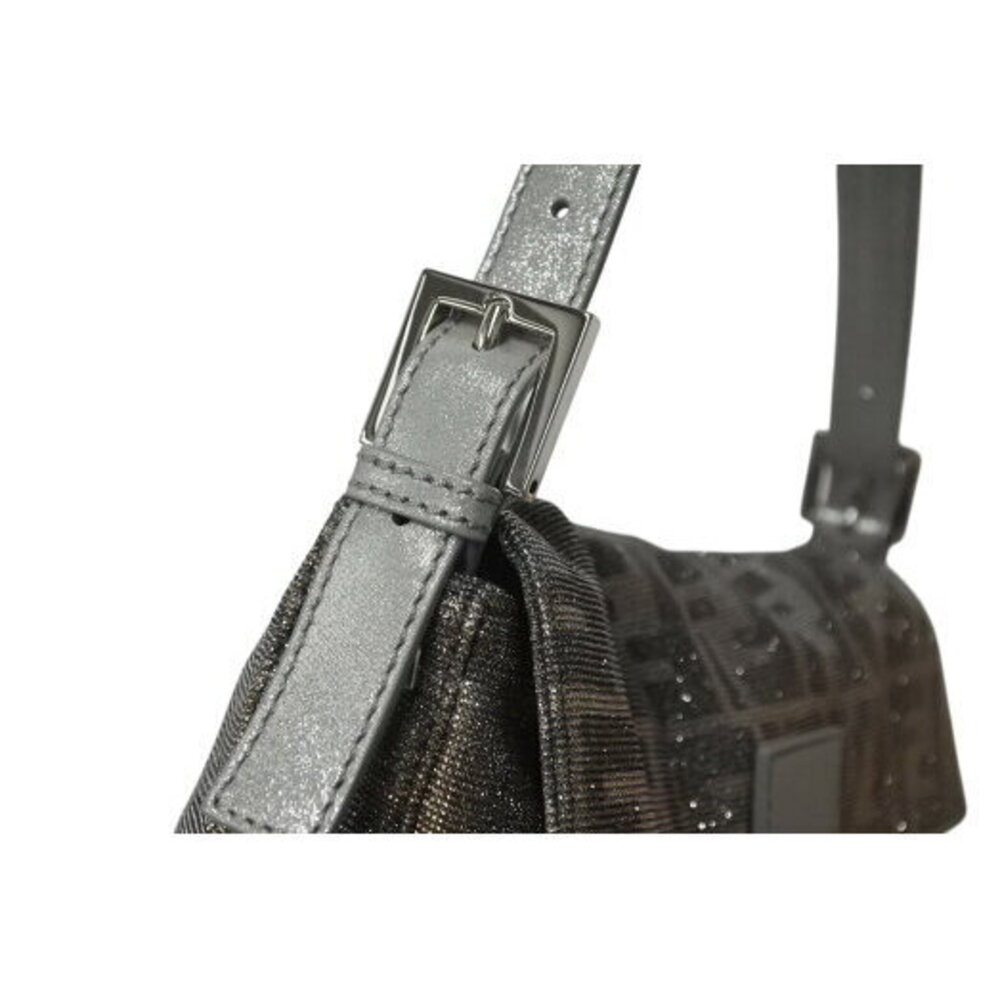 FENDI Mamma Bucket Hobo Shoulder bag Zucca rhinestones glitter silver gold - Picture 5 of 8